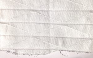 white smart 3D woven textile raw edge
