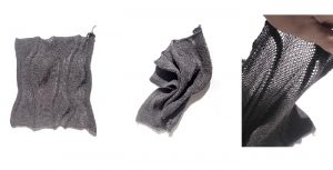 grey smart knit woven textile square