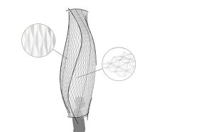 Design sketch of Aura 3D tube texture