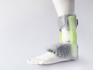 Mixo-suit ankle component with green artificial muscles