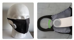 PPE Face Mask mockup with sewing detail
