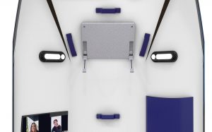 Portable Aerospace Sleeping Compartment interior wall detail