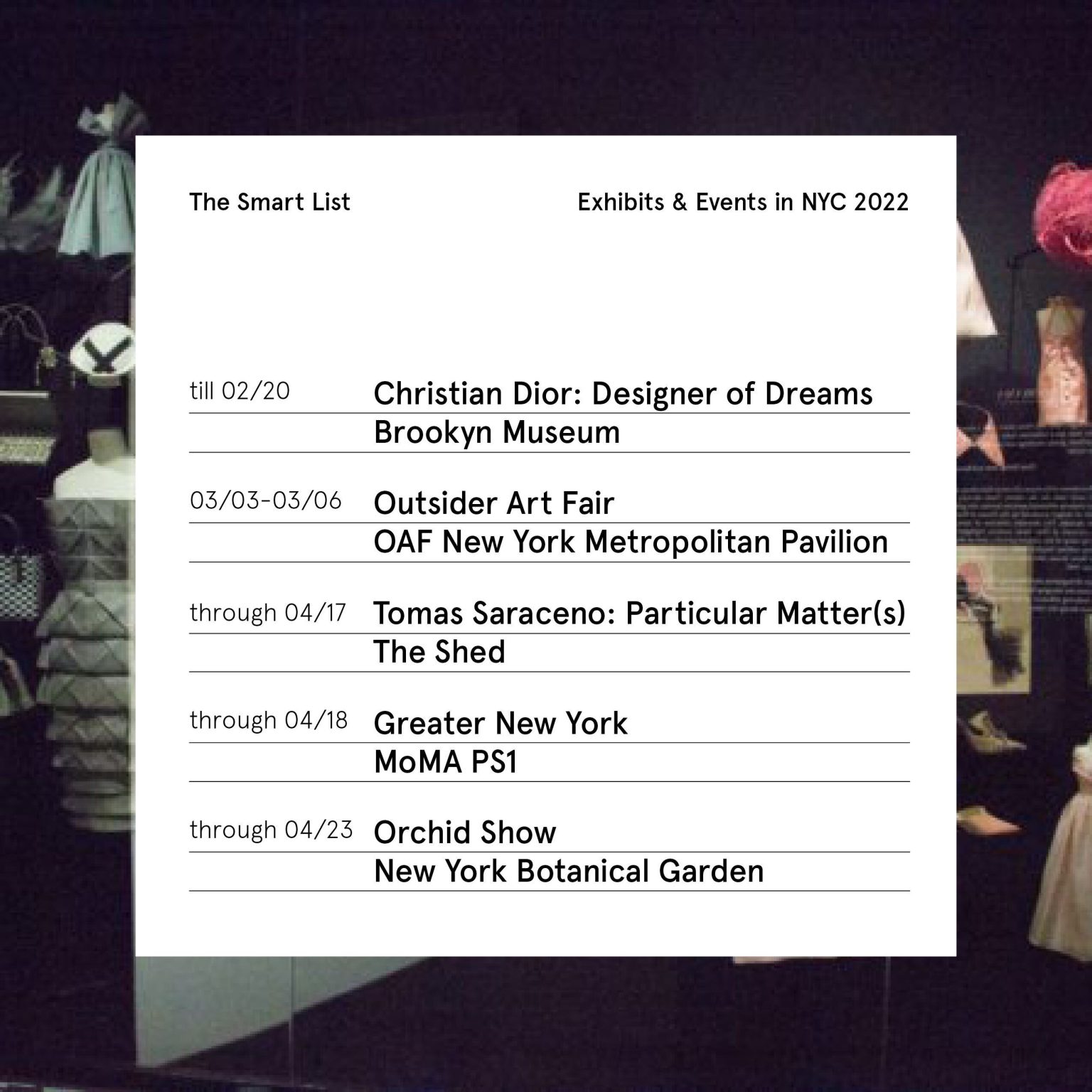 Exhibits & Events in NYC 2022 Interwoven