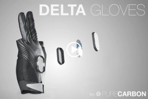 exploded view of Delta glove with play button