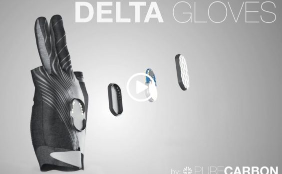 exploded view of Delta glove with play button